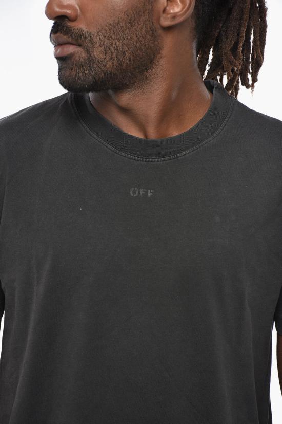  오프화이트 반팔 티셔츠 OMAA027F23JER0111084 Grigio Antracite - OFF WHITE