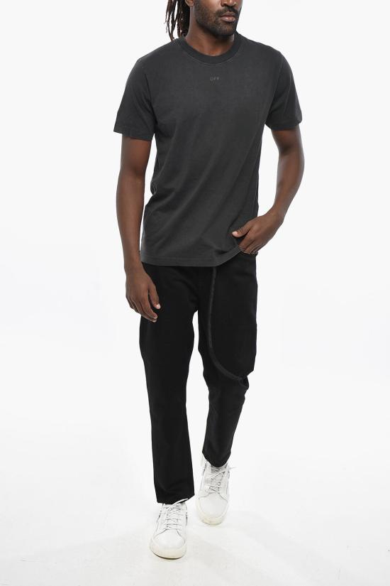  오프화이트 반팔 티셔츠 OMAA027F23JER0111084 Grigio Antracite