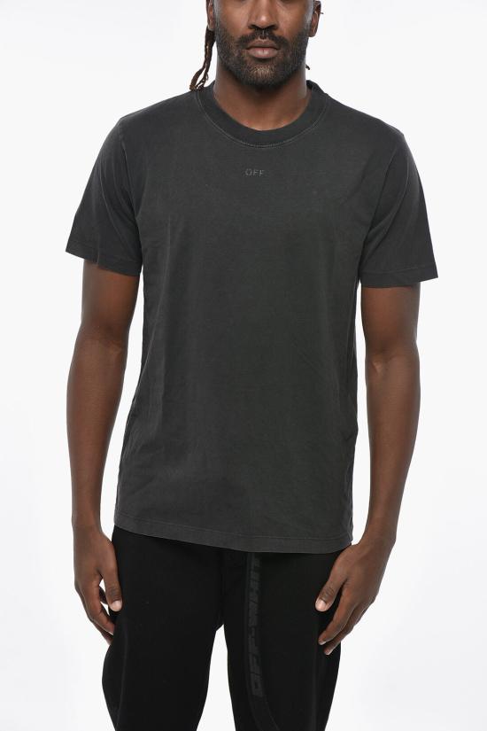  오프화이트 반팔 티셔츠 OMAA027F23JER0111084 Grigio Antracite - OFF WHITE