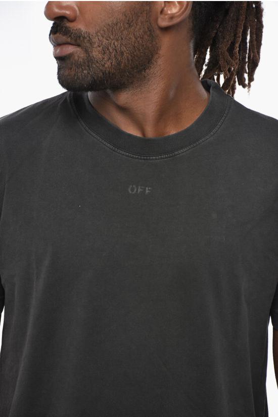  오프화이트 반팔 티셔츠 OMAA027F23JER0111084 Grigio Antracite - OFF WHITE