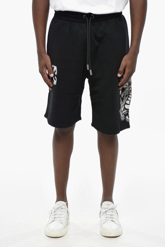  오프화이트 숏팬츠 OMCI013F24FLE0061084 Black