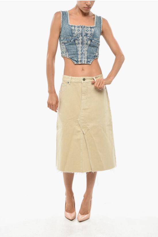  토리버치 데님 스커트 160596 253B Beige - TORY BURCH