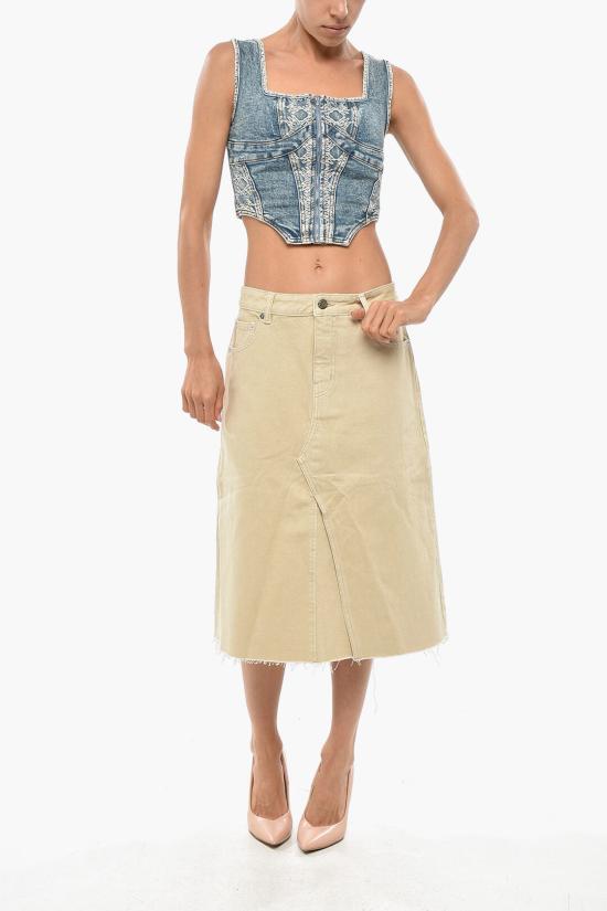  토리버치 데님 스커트 160596 253B Beige - TORY BURCH