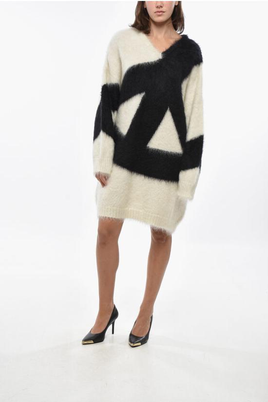  모스키노 숏 원피스 A0485 5403 1002 Black White