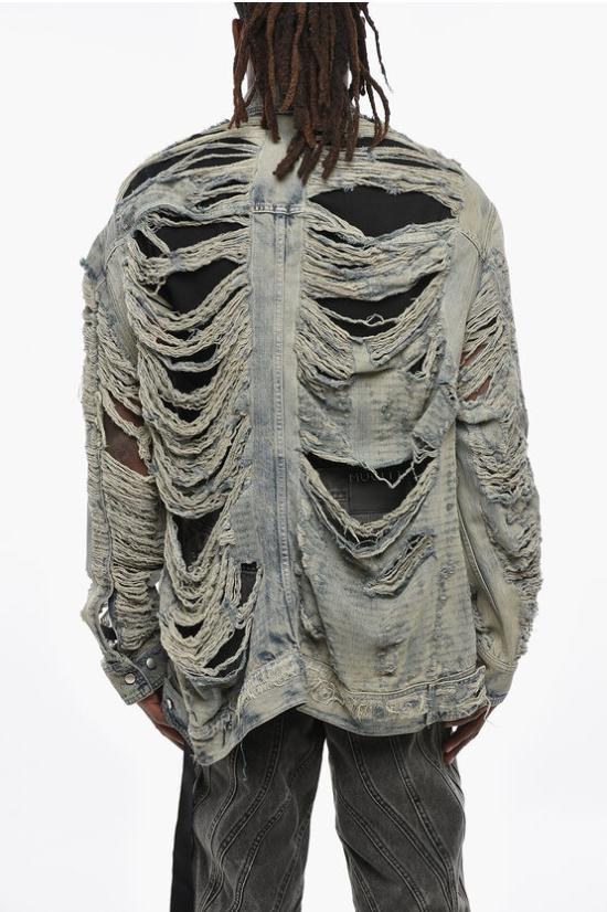  릭 오웬스 데님 자켓 RR02C7706 DMPSH 98 Blue - RICK OWENS