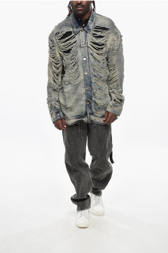  릭 오웬스 데님 자켓 RR02C7706 DMPSH 98 Blue - RICK OWENS