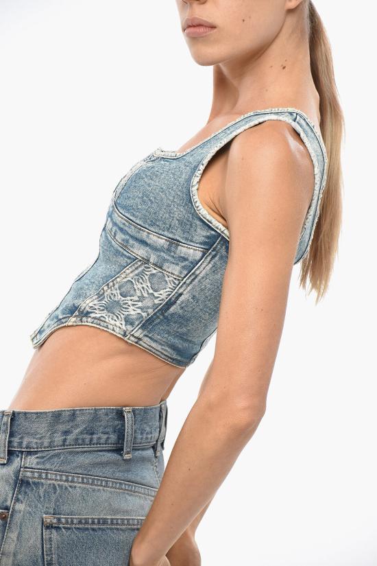  아미리 민소매 티셔츠 AWDNBU1011 CLASSICMID Light blue - AMIRI