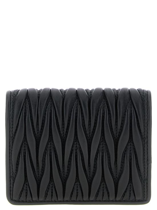 25FW 미우미우 명함지갑 5MV204AFPPF0002 Black - MIU MIU