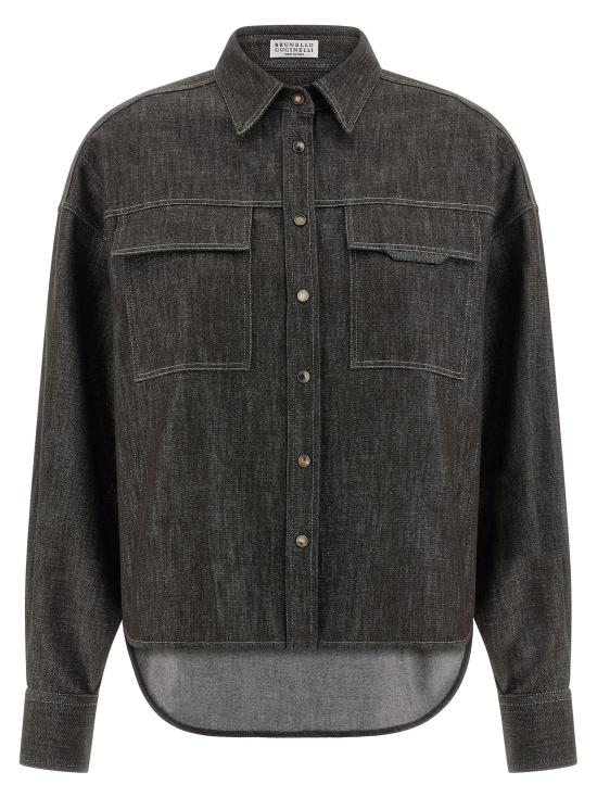 25FW 브루넬로 쿠치넬리 블라우스 MB148MY516C003 Brown