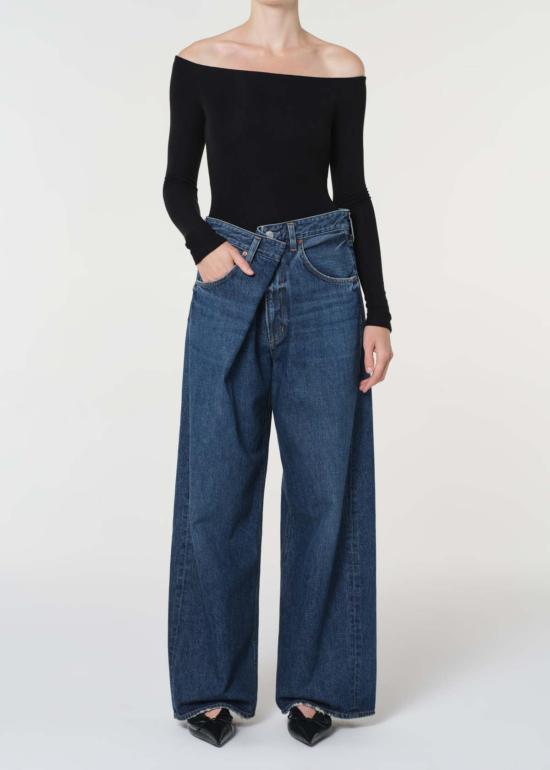  에이골디 데님 팬츠 아골데 바나 폴드 진 넥서스 - AGOLDE