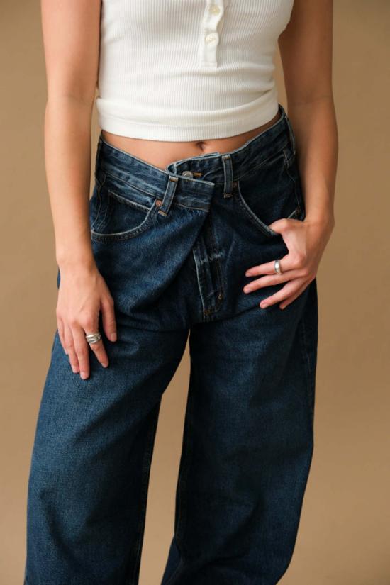  에이골디 데님 팬츠 아골데 바나 폴드 진 넥서스 - AGOLDE