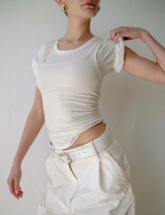  The Line By K 반팔 티셔츠 K Daqi의 The Line 탑