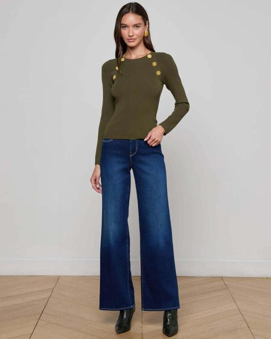  라장스 데님 팬츠 L'agence Alicent 하이라이즈 스니커즈 진