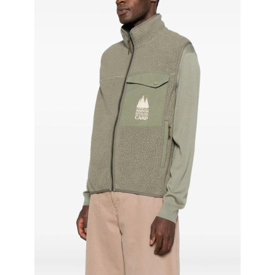 25FW 메종키츠네 캐주얼 플리스 베스트 PM02137WM2031 LAGRE GREEN - MAISON KITSUNE