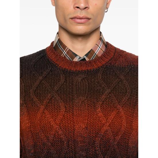 25FW 세븐 게이지 스웨터 PUL0103 9364 ORANGE BLACK - SEVEN GAUGE