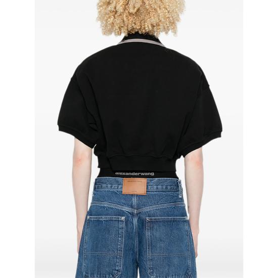 26SS 알렉산더 왕 폴로 티셔츠 4CC1261207 001 BLACK - ALEXANDER WANG