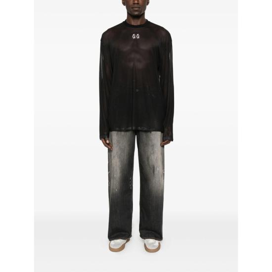 26SS 44레이블 긴팔 티셔츠 B0030606 FA672 P447 BLACK - 44 LABEL