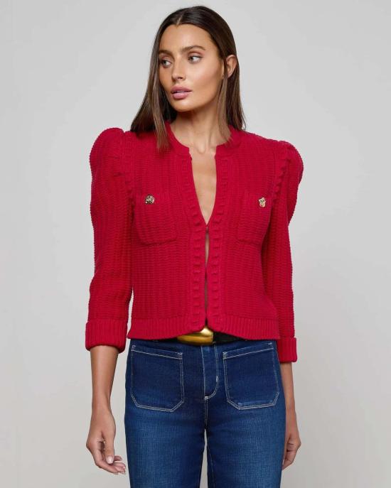  라장스 가디건 L'agence Delli 슬리브 카디 카디건