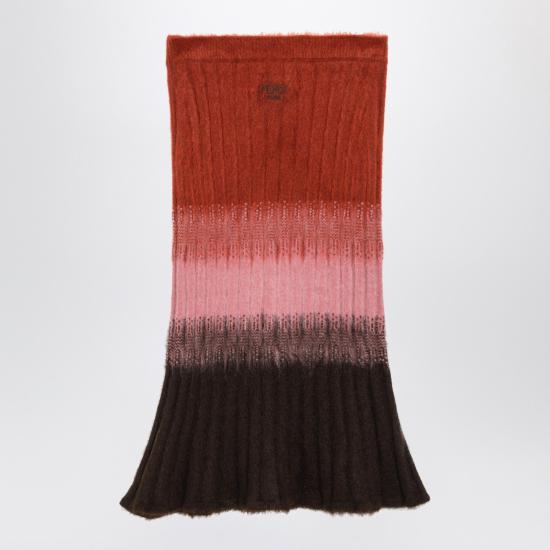 25FW 펜디 미디 스커트 FZQ994AYLT Brown - FENDI