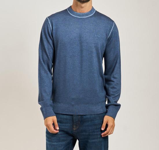 25FW 보스 스웨터 50550534 10275147 01 495 Open blue