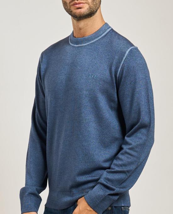 25FW 보스 스웨터 50550534 10275147 01 495 Open blue - BOSS