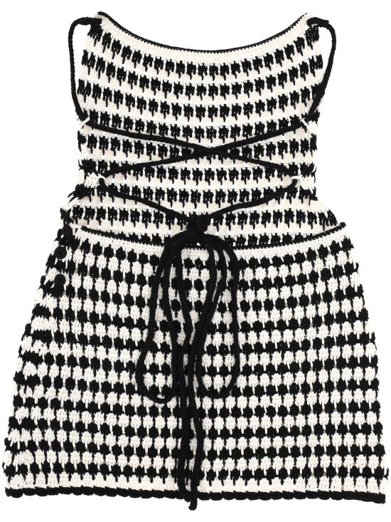 25SS 쥬세페 디 모라비토 미디 원피스 04SSKND345 0446099 Black white - GIUSEPPE DI MORABITO