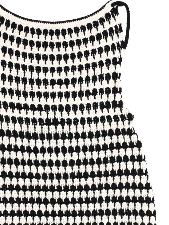 25SS 쥬세페 디 모라비토 미디 원피스 04SSKND345 0446099 Black white - GIUSEPPE DI MORABITO