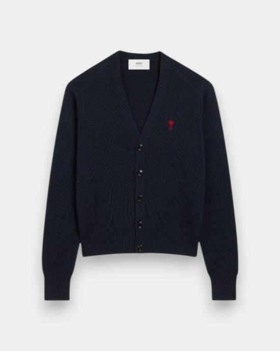 24FW 아미 ADC 울 V넥 가디건 HKC361001 414 Navy red