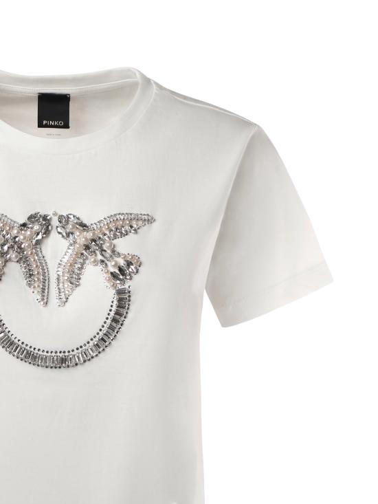 25FW 핑코 반팔 티셔츠 100535 A2RNZ05 White - PINKO