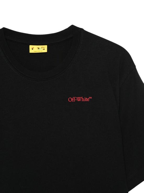 25FW [키즈] 오프화이트 티셔츠 OBAA002F25JER00D 1025 BLACK RE - OFF WHITE