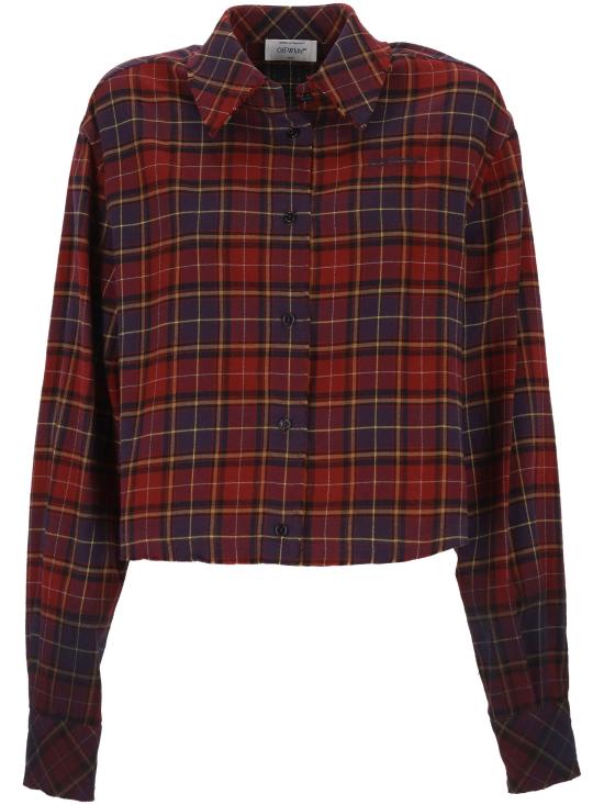 25FW 오프화이트 셔츠 OWGE02HF25FAB001 2848 BORDEAUX P