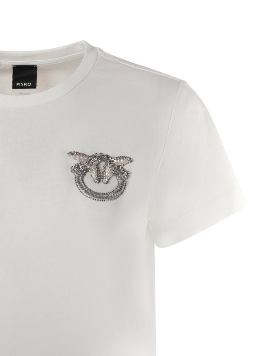 25FW 핑코 반팔 티셔츠 103320 A2RNZ05 White - PINKO