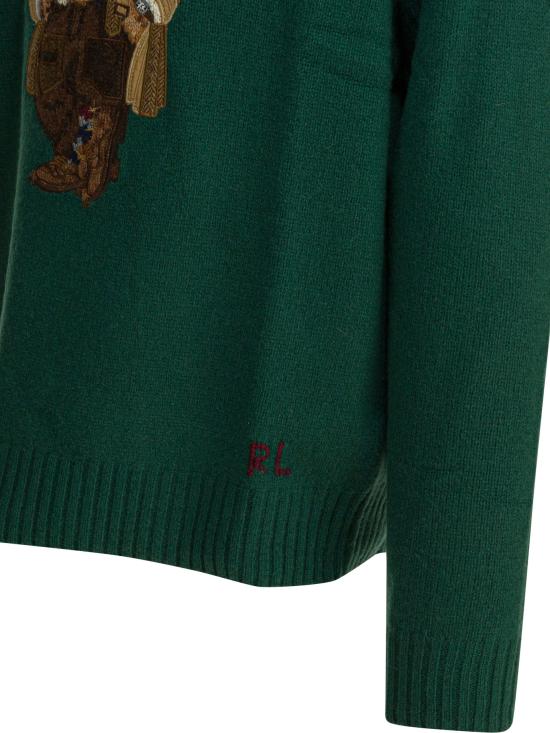25FW 폴로 랄프로렌 스웨터 710978308001FA25 VNTG PINE HO CHARLES Green - POLO RALPH LAUREN
