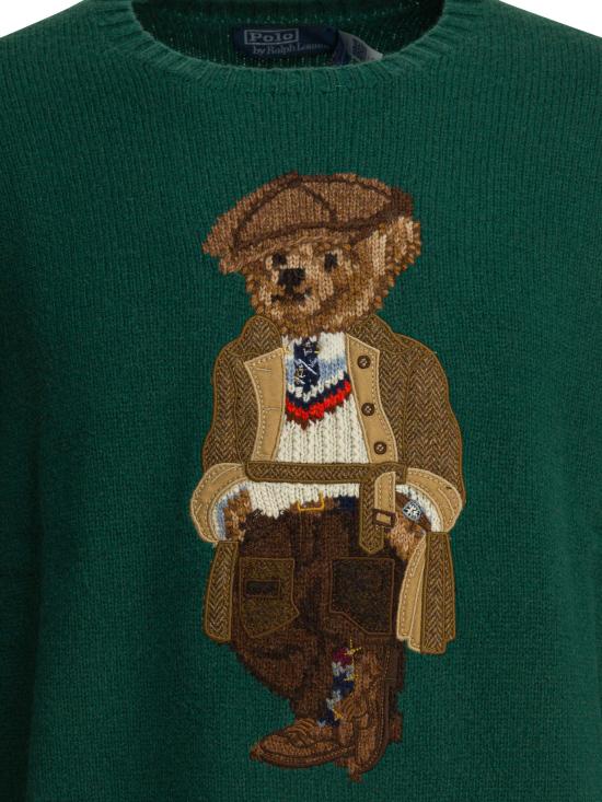 25FW 폴로 랄프로렌 스웨터 710978308001FA25 VNTG PINE HO CHARLES Green - POLO RALPH LAUREN