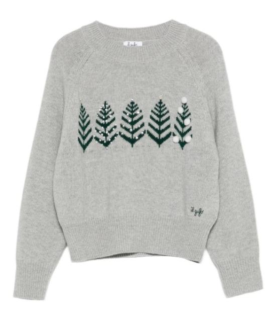 25FW [키즈] 일 구포 캐시미어 니트 A25GMA0018EM220 0757 Grigio verde pino