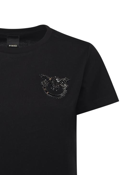 25FW 핑코 반팔 티셔츠 103320 A2RNZ99 Black - PINKO