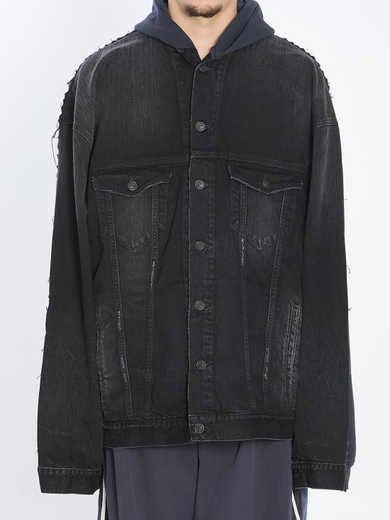 25FW 발렌시아가 데님 자켓 850703 BLACK