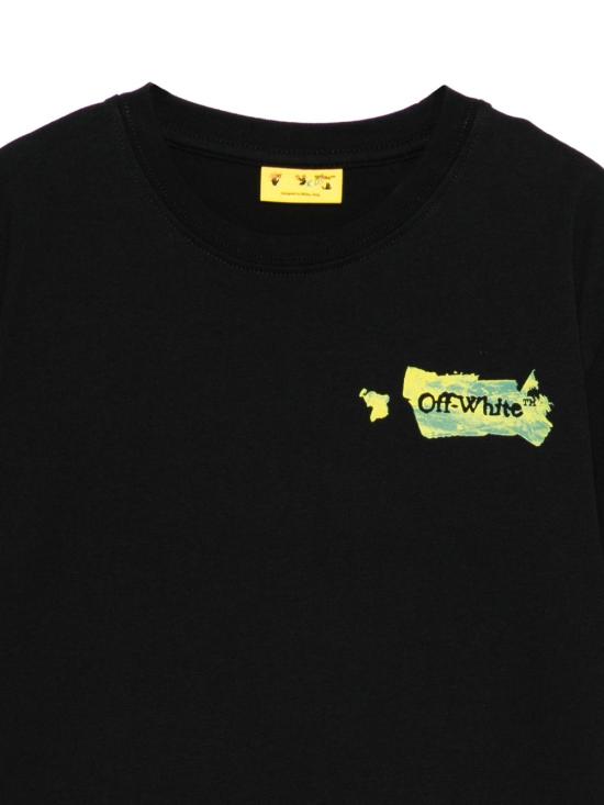 25FW [키즈] 오프화이트 티셔츠 OBAA002F25JER007 1059 Black te - OFF WHITE