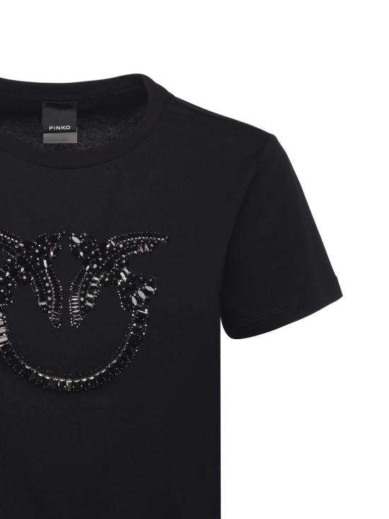 25FW 핑코 반팔 티셔츠 100535 A2RNZ99 Black - PINKO