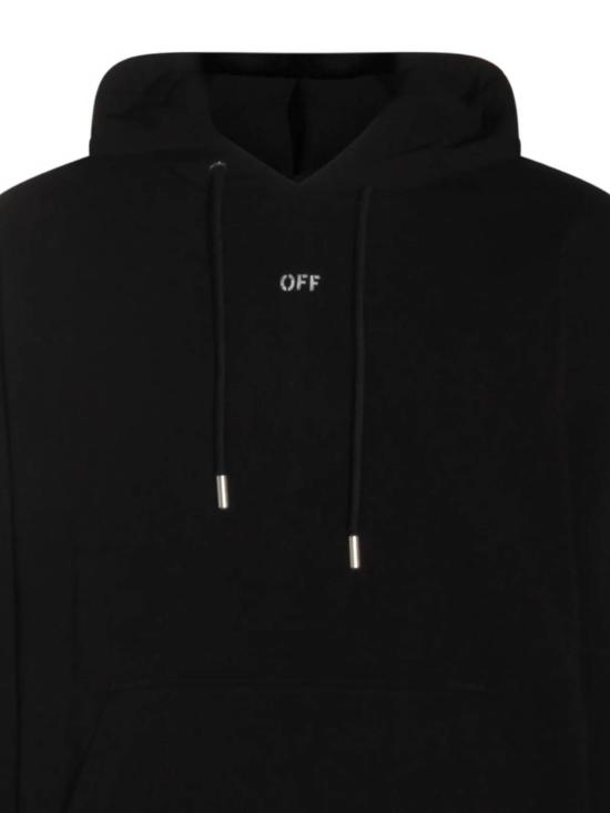 25FW 오프화이트 띵크맨 애로우 스케이트 후드 티셔츠셔츠 OMBB085F25FLE00C 1001 BLACK WH - OFF WHITE