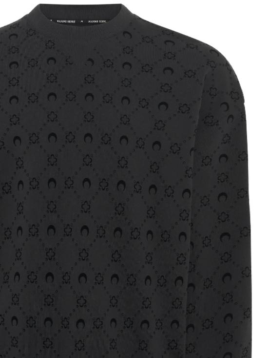 25FW 마린세르 긴팔 티셔츠 UST022A CJER0089BK99 Black - MARINE SERRE