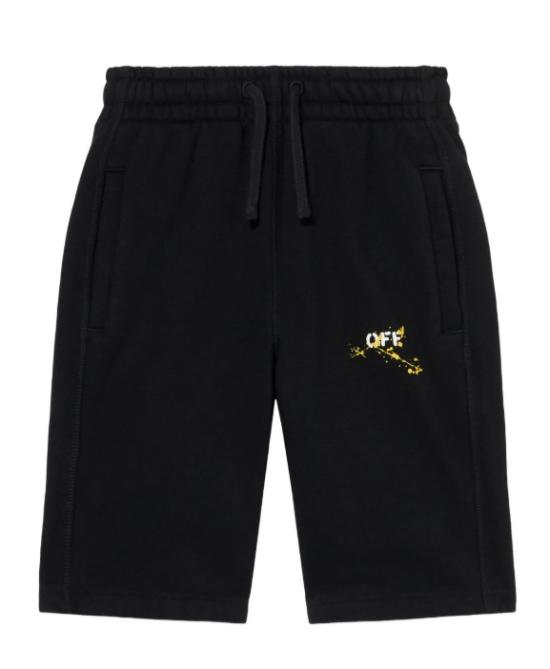 25FW [키즈] 오프화이트 쇼츠/버뮤다 OBCI001F25FLE002 1018 BLACK YE