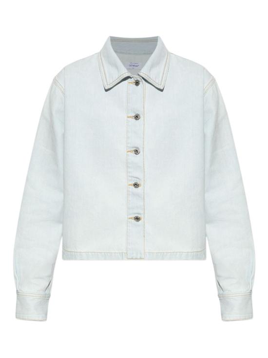 25FW 오프화이트 셔츠 OWYD013F25DEN002 4301 Blue