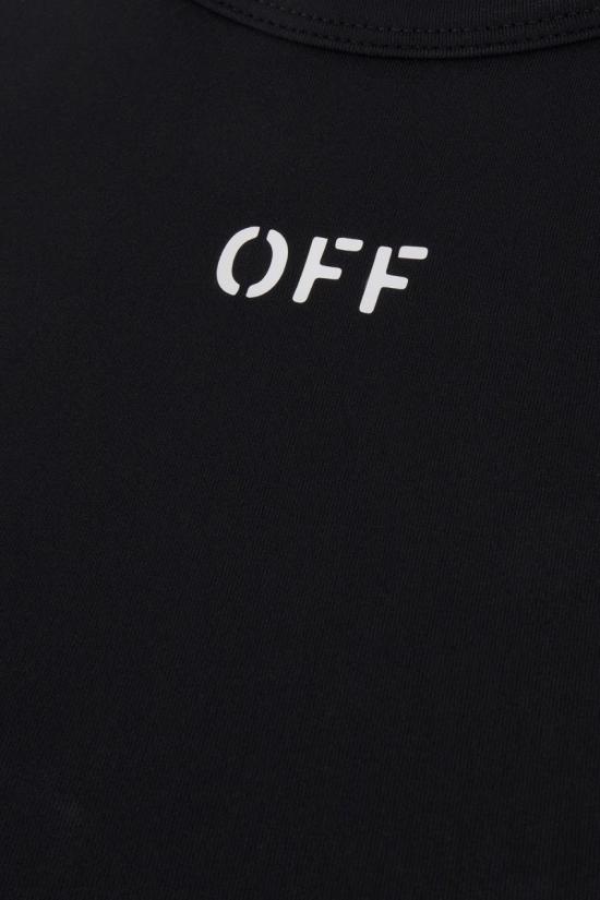 25SS 오프화이트 미디 원피스 OWDB463C99JER001 1001 Black whit - OFF WHITE