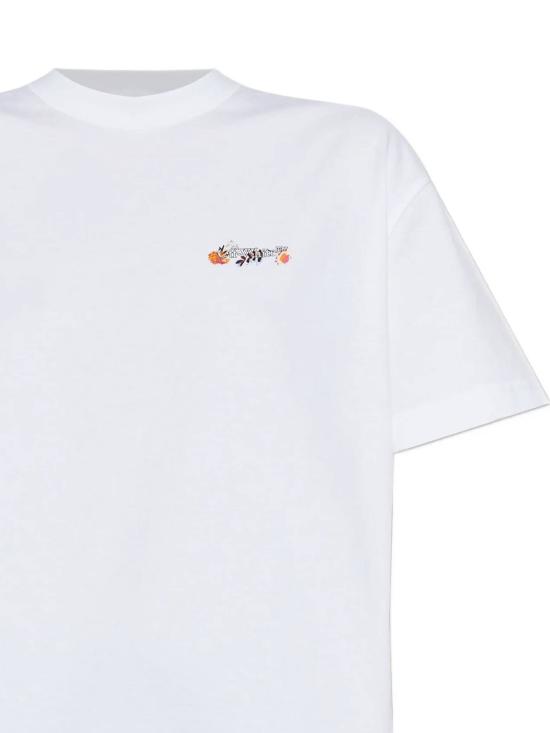 25FW 오프화이트 반팔 티셔츠 OWAA089F25JER005 0110 WHITE BL - OFF WHITE