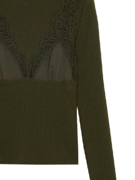 25FW 블루마린 터틀넥 A522M620A N0523 BARK GREEN - BLUMARINE