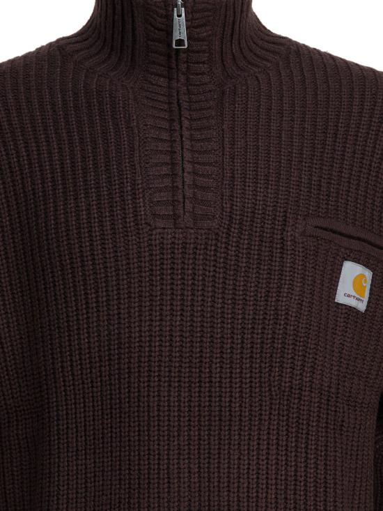 25FW 칼하트 WIP 디트로이트 하프 집 스웨터  I03539833HXX 03 Brown - CARHARTT WIP