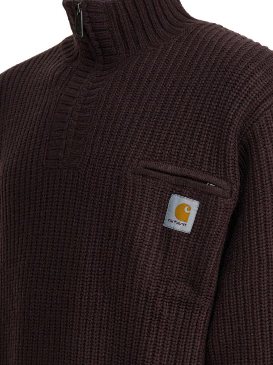 25FW 칼하트 WIP 디트로이트 하프 집 스웨터  I03539833HXX 03 Brown - CARHARTT WIP