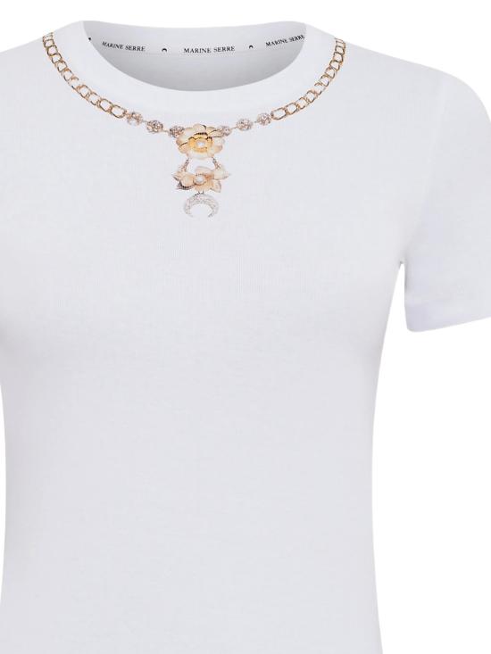 25FW 마린세르 반팔 티셔츠 WTT012A CJER0092WH10 White - MARINE SERRE