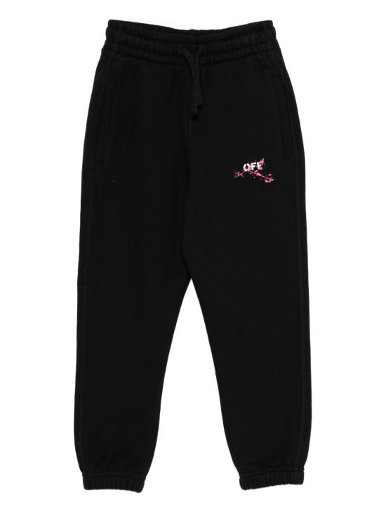 25FW [키즈] 오프화이트 트레이닝/조거 팬츠 OGCH001F25FLE002 1032 BLACK FU